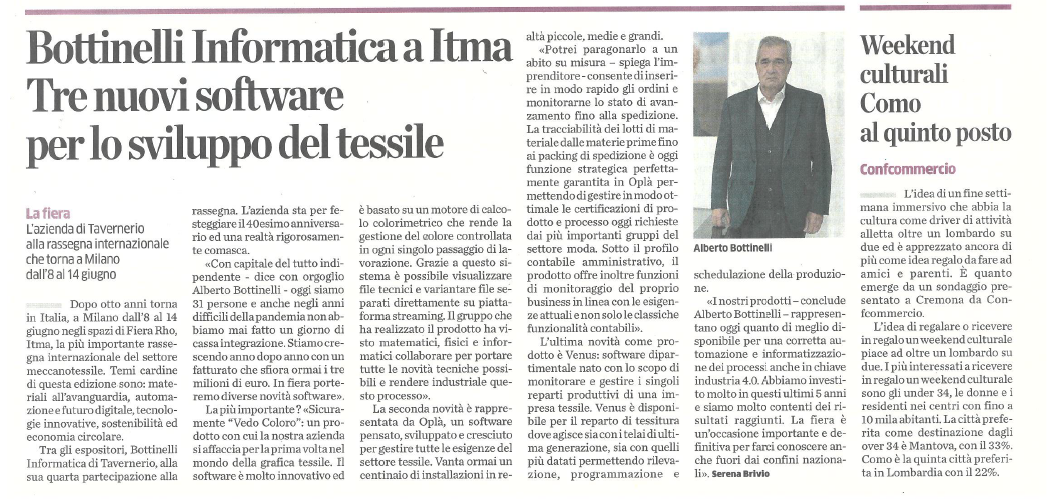 Bottinelli Informatica a Itma 2023